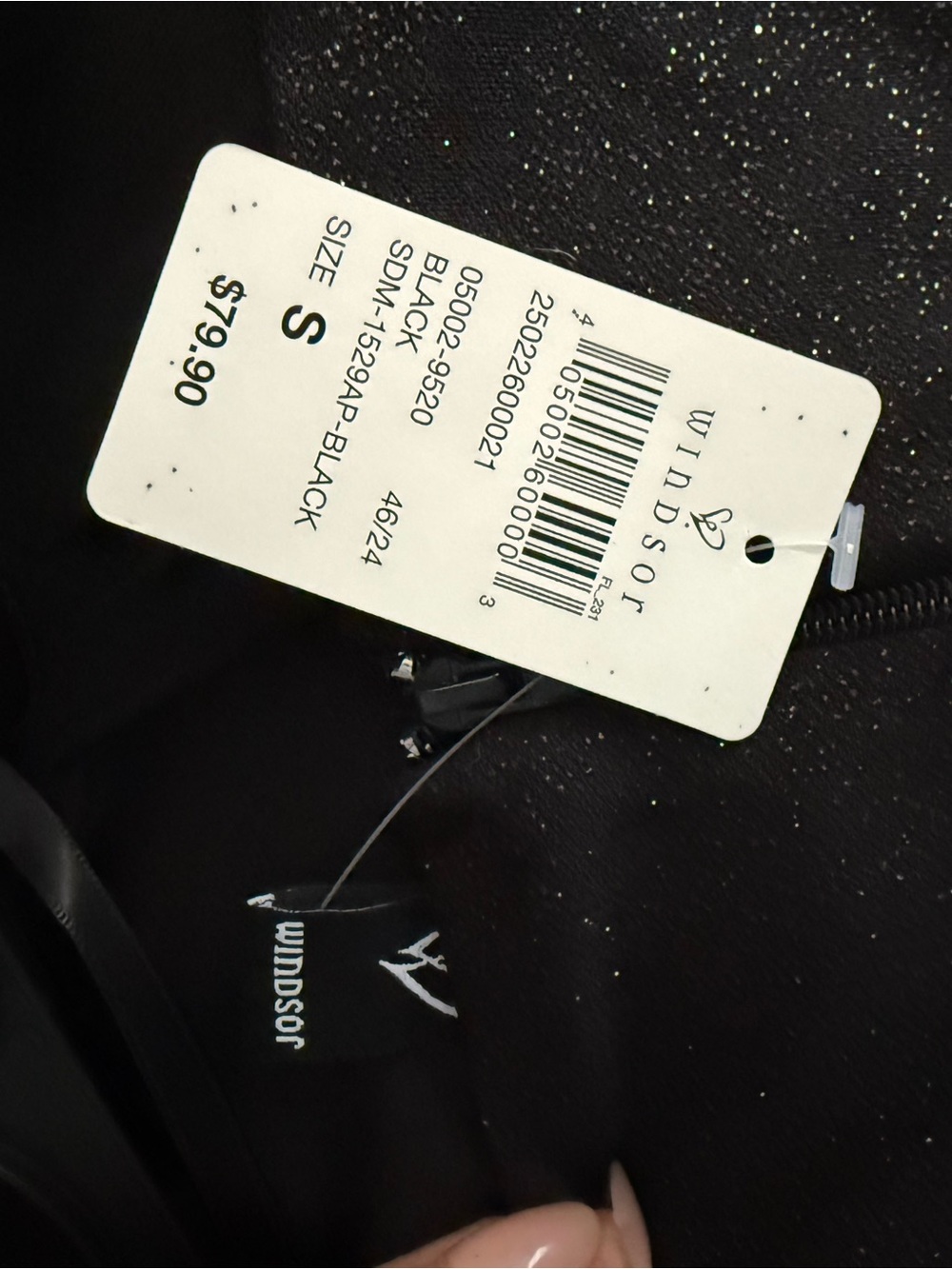 Windsor Black Blazer with Subtle Sparkle